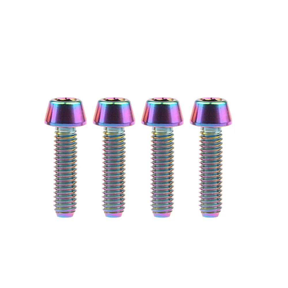 Wanyifa Titanium Bolt M4 x8 15 20 мм Конусная головка винт велосипедный болт