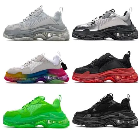 2019 hombres mujeres Triple S Entrenadores para hombres zapatillas Efecto vintage lavado En línea yakuda Hombres Zapatillas de correr para hombres mujeres Zapatillas de entrenamiento