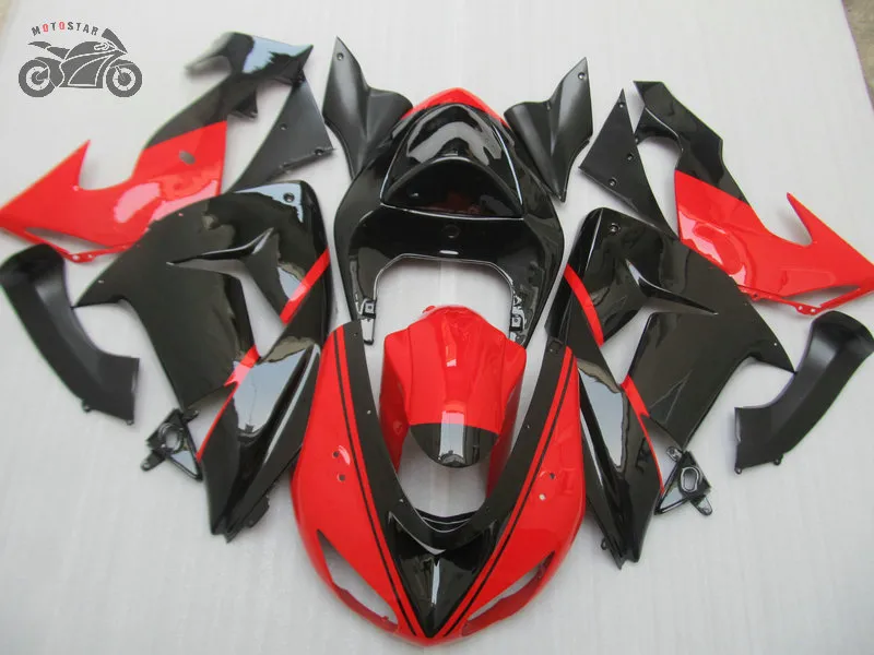 Kits de carénage en plastique ABS pour KAWASAKI Ninja ZX10R 2006 2007 pièces de carénage de rechange chinois rouge noir ZX 10R 06 07 ZX-RR ZX-10R