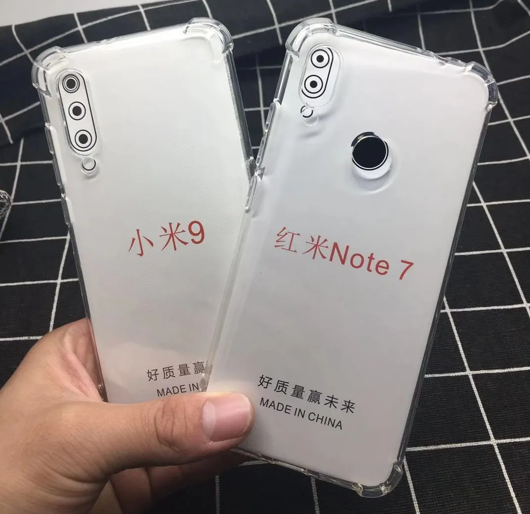 1.5mm Airbag Anti-Shock Transparent Clear TPU Przypadki dla Xiaomi 11 Ultra Redmi Note 9 4g 5g 100 sztuk / partia