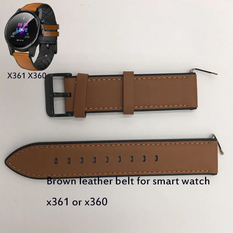 ceinture montre couvercle arrière pour x361 x360 arrière smart câble chargeur montre téléphone montre la couverture Repalcement ceinture en cuir marron noir