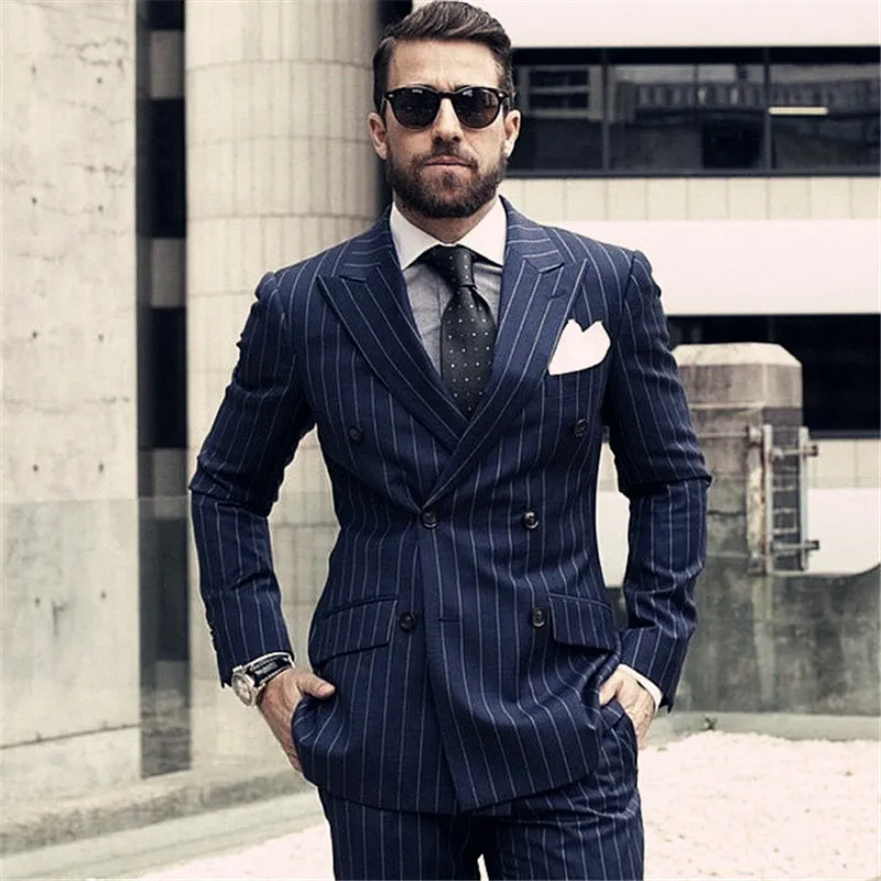 Blue pinstripe suit BAGNOLI - Rione Fontana