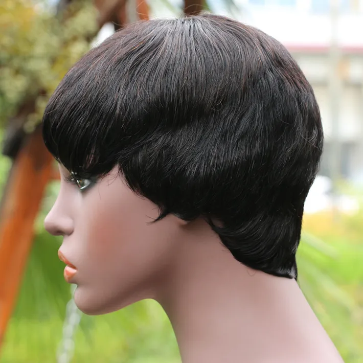 Best human hair bob wigs with bangs outlet