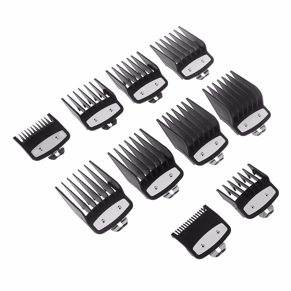 10pcs 1.5mm-25mm-25mm Cullper Clipper Limite Guide Anexo Tamanho Barbeiro Substituição Cuidados de Cabelo Estilo Conjunto de Ferramentas