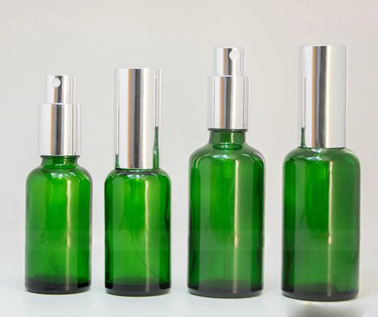 Wholesale Green Glass Spray Pump Glass Oil Bottles With Black Gold SS Metal  Top 30ml, 50ml, 100ml Ideal For Cosmetics And Perfumes From Eliquidbottles,  $336.57