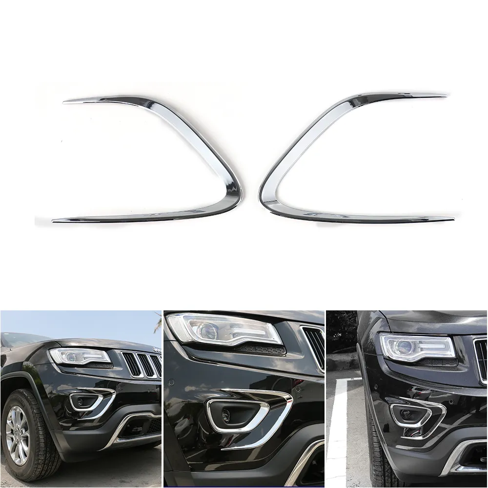 Chrome Rear Bumper Fog Light Cover Trim For Jeep Cherokee 2014-2018 – ABS Plastic, No Drilling