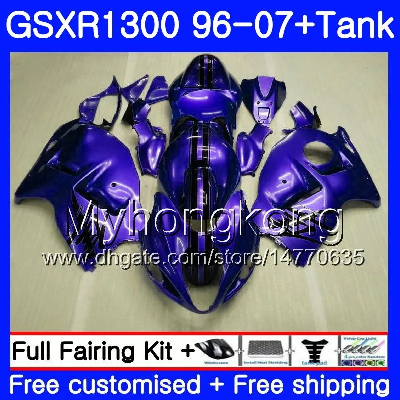 스즈키 GSXR 1300 1996 2002 2003 2004 년 2005 년 2006 년 2007 년 333HM.137 쿨 핫 블루 GSXR1300 GSXR1300 하야부사 96 02 03 04 05 06 페어링에 대한 신체의