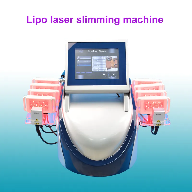 Högkvalitativ hem Lipolaser Professionell bantningsmaskin 10 Largepads Lipo Laser Skönhetsutrustning Enhet för viktminskning