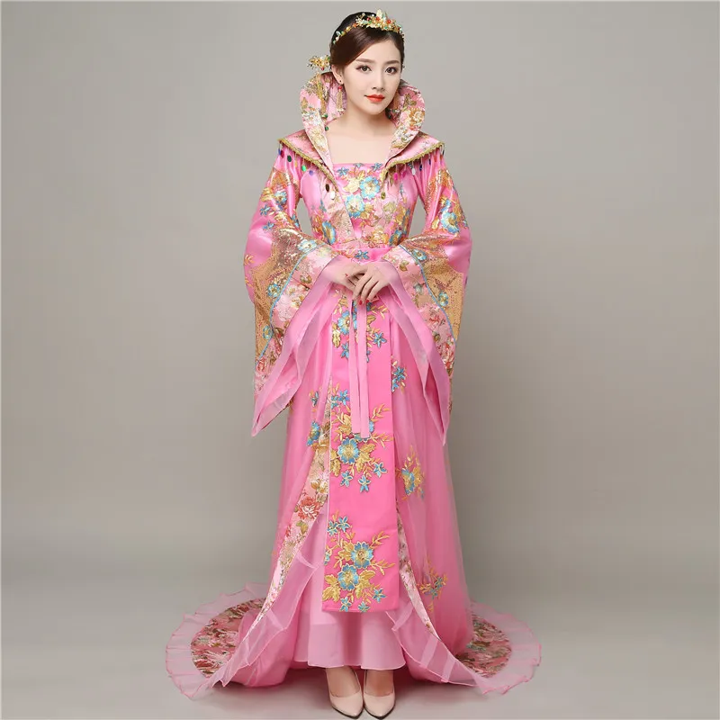 Tang Dynasty Oriental Ancient Dress - Long Tailed for Women, Traditional Chinese Princess clothing Tang Dynasty Oriental Ancient Dress - Long Tailed for Women, Traditional Chinese Princess clothing