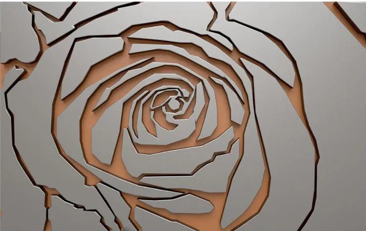 Custom 3d murale wallpaper 3D metallo in ferro battuto cucitura fiori astratti nuovi sfondo cinese sfondo