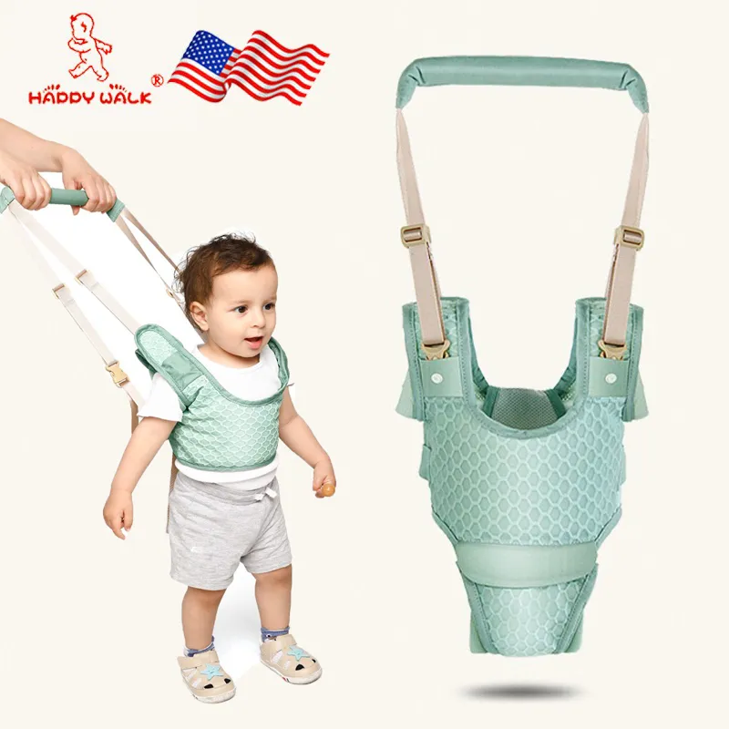 Baby Walker Toddler Walking Assistant Handheld Stand Up and Walking Learning Belt Barnsäkerhet Andningsbar Vandring Harness för baby 6-36months