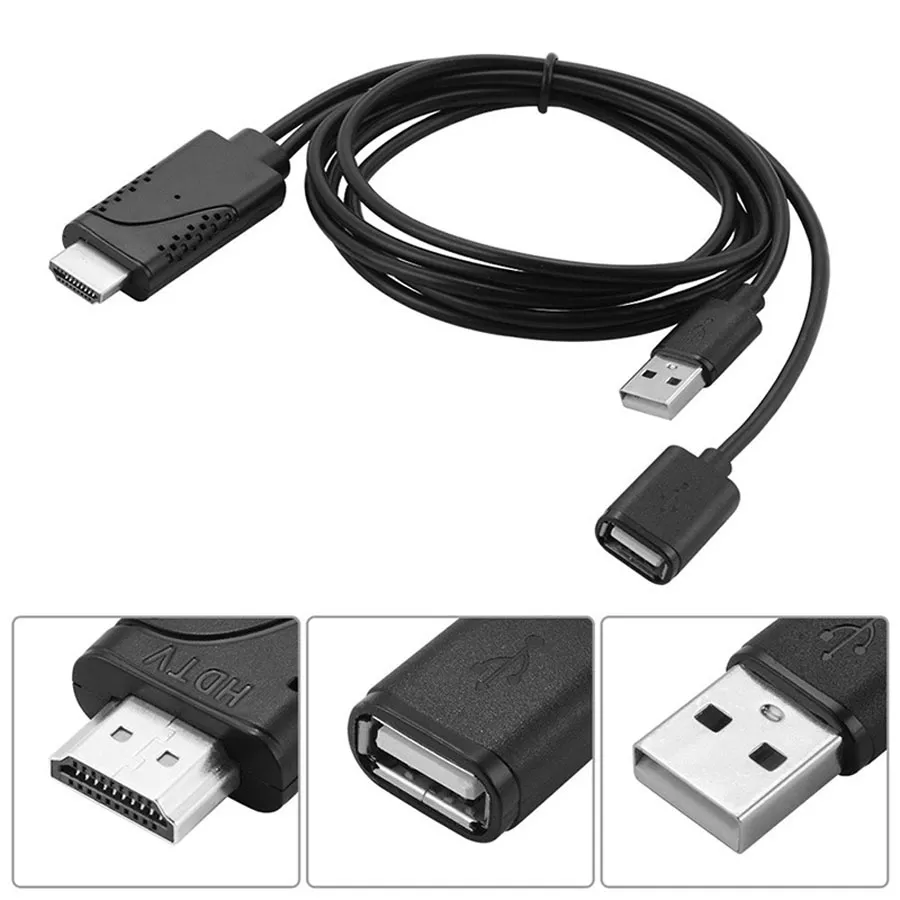 2 En 1 USB Femelle Vers HDMI Mâle Câble Adaptateur HDTV Adaptateur De  Convertisseur HDTV Prise En Charge 1080p Pour Écrans De Projecteur HDTV Du  8,15 €