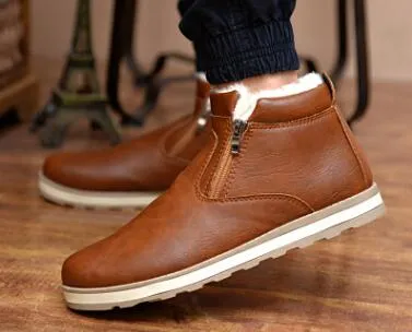 Fashion New Mens Snow Boots In Winter Mens British Warm Boots