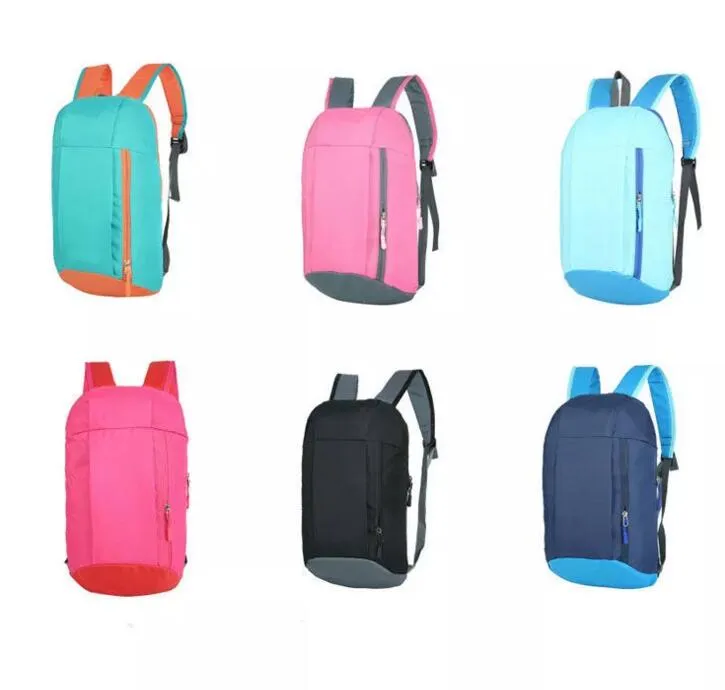 DHL50pcs Rucksack Tasche Unisex Casual Polyester faltbare Schultasche 11 Farben