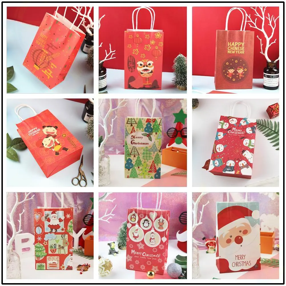 12 Sacs Cadeaux En Kraft Avec Anses Et Autocollants - Dimensions 24x13x8cm, Papier 120g Résistant | Pour Noël, Anniversaire, Mariage, Emballage éco-responsable