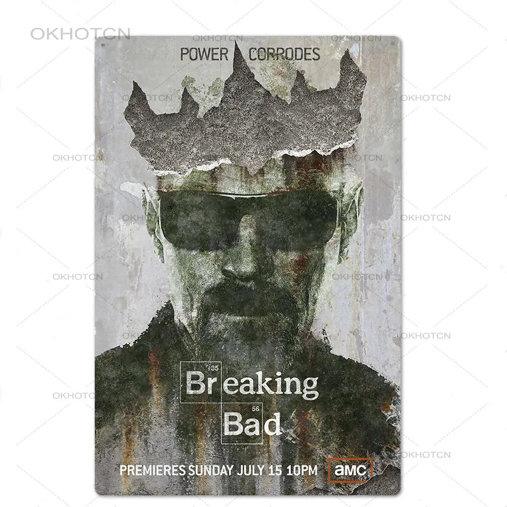 Plaque Métal Breaking Bad – 30 X 20 Cm – Déco Série – Neuf Sous Emballage