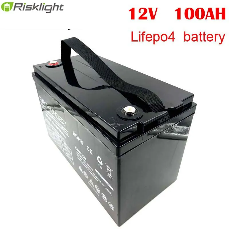 حزم 12.8V LIFEPO4 بطارية 12V 100AH ​​بطارية ليثيوم ايون لRV النظام الشمسي يخت عربات الغولف