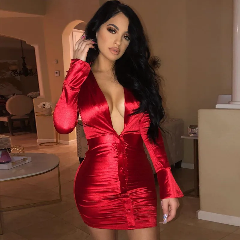 Red satin oriental lace sales up back bodycon dress
