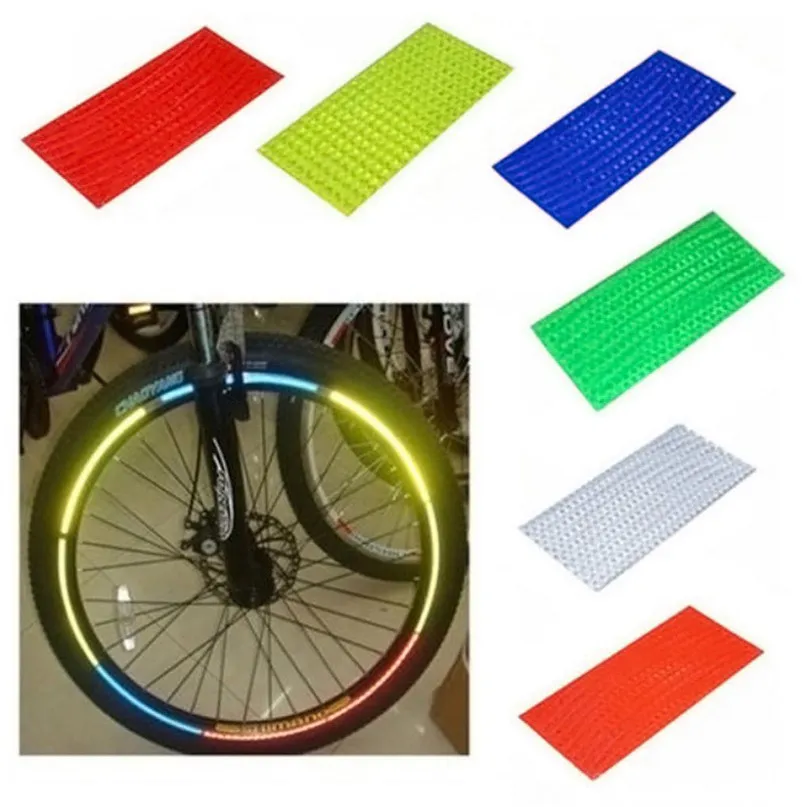 Bicycle Mountain Bike Riding Wheel Rim Spoke Mount Clip Tube Warning Light Strip Reflector Reflective Outdoor