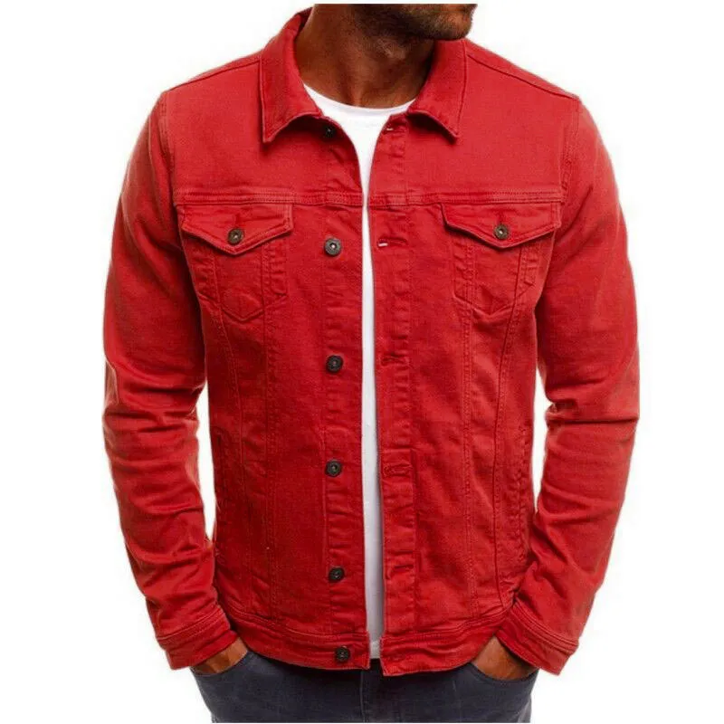 Para Hombre Del De Algodón De La Chaqueta De Los Hombres Delgados De La Chaqueta Del Dril De Algodón Sólido Masculino Jean Chaquetas Los Hombres Del Vaquero Ropa De Moda De Hip Hop De 23,56 € | DHgate