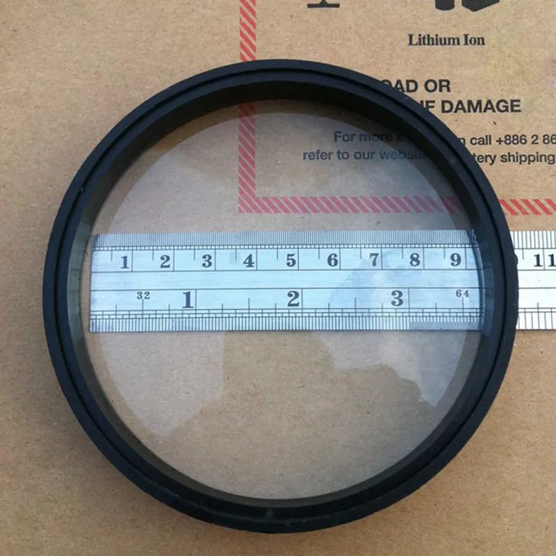 Freeshipping 2pcs 100mm Diameter Large Optical Glass Focal Length 290mm Double Convex Lens Magnifier with Plastic Frame