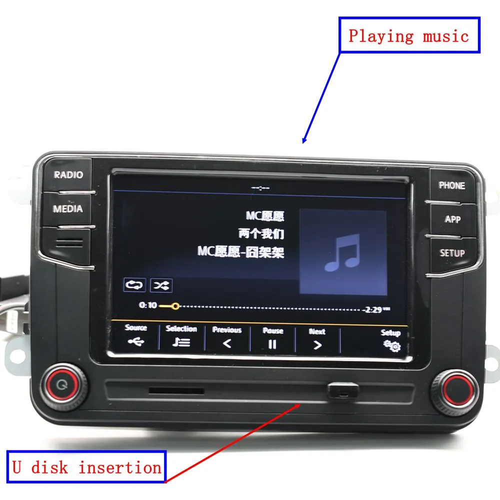 CAR DVD DESAY 6 5 MIB Radio RCD330 Plus dla VW Golf 5 6 Tiguan Passat Polo 5GG 035 280 D 6RD 035 187 B279E