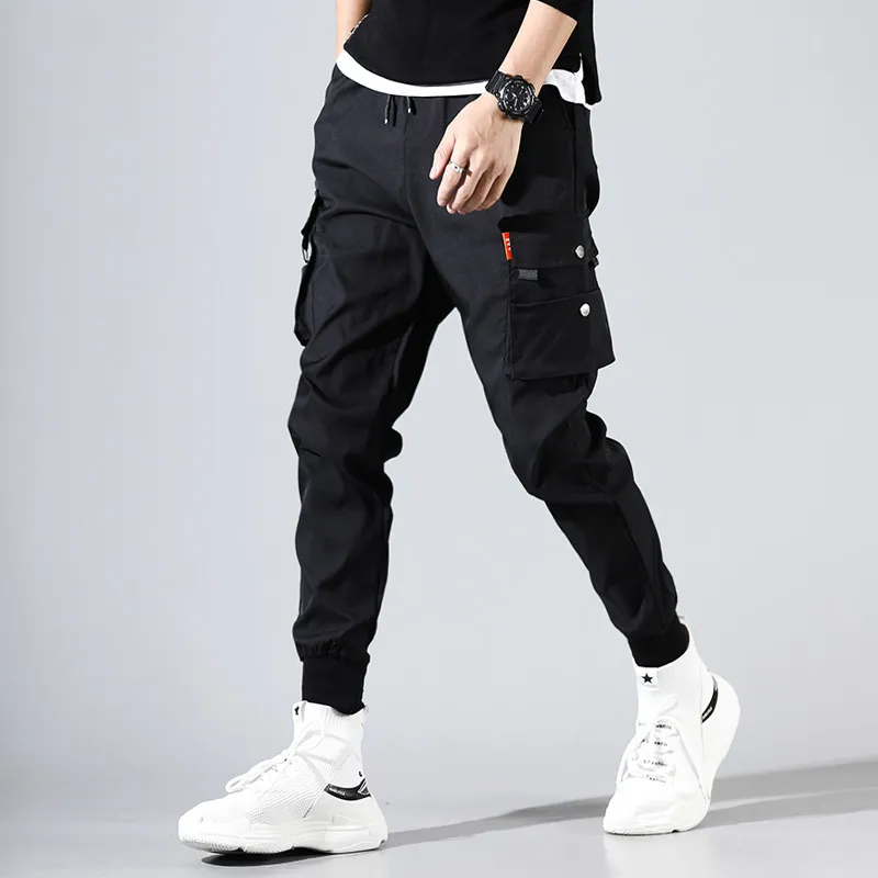 hip hop pants men pantalones hombre High Street casual pants mens cargo  with many pockets joggers men streetwear trousers