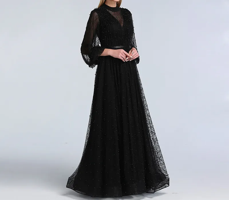 chinese dress ladies Unique Vintage 1920s Black Lace & Peach Lining Flutter Sleeve Flapper main image 1
