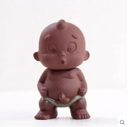 茶ペット飾り中国の民俗芸術紫粘土の装飾工芸品の置物Little Monk Yixing Baby Boy Spray Peeティーアクセサリーが好ましい