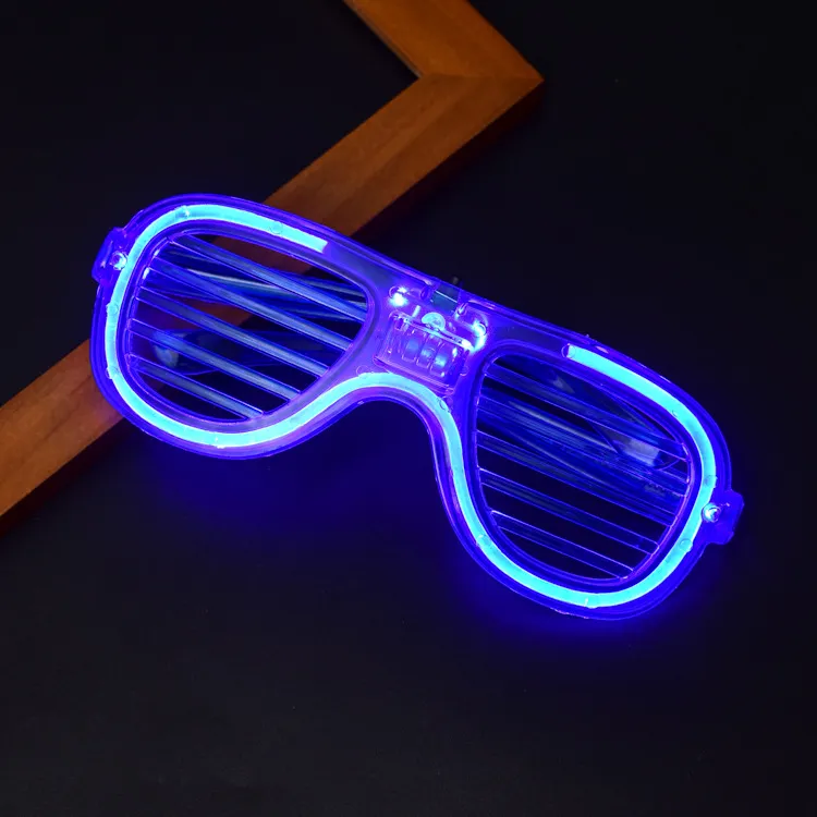 LED Lighted Shutter Glasses Party Rave Toys Flashing Glasses Halloween Supplies Luminous Glasses