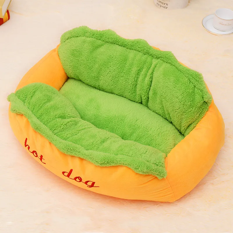 Hot Dog Sofa Bed Soft Warm Pet Bed Hot Dog Pad Pet Cushion U Shaped