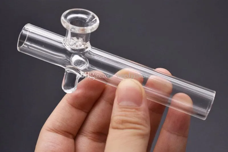 Wholesale newest design glass steamroller tobacco pipe cheap glass smoking hand pipe Dry Herb spoon pipe free ship