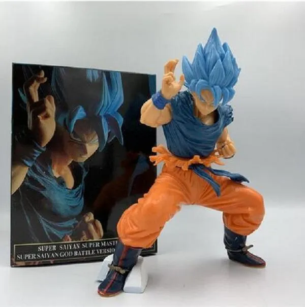 Dragon Ball Z Goku Super Saiyan pelo azul Dios chocolate figuración de PVC  figura de acción