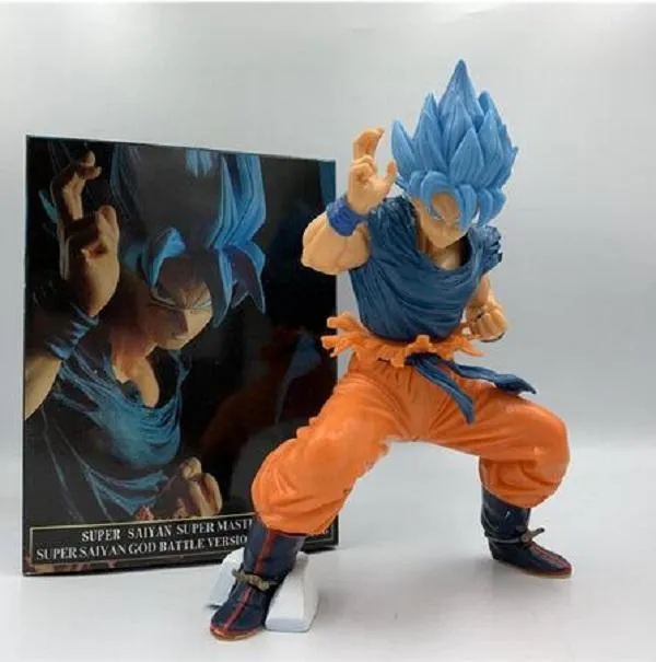 Dragon Ball Z Goku Super Saiyan pelo azul Dios chocolate figuración de PVC figura de acción Dragon Ball Z Goku Super Saiyan pelo azul Dios chocolate figuración de PVC figura de acción