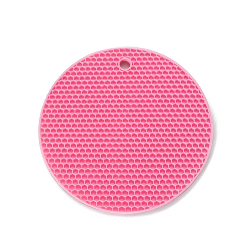 Multi-Functional Silicone Heat Insulation Non Slip Coaster Mat Kitchen Dining Table Decoration Round Pads Tool YQ01765