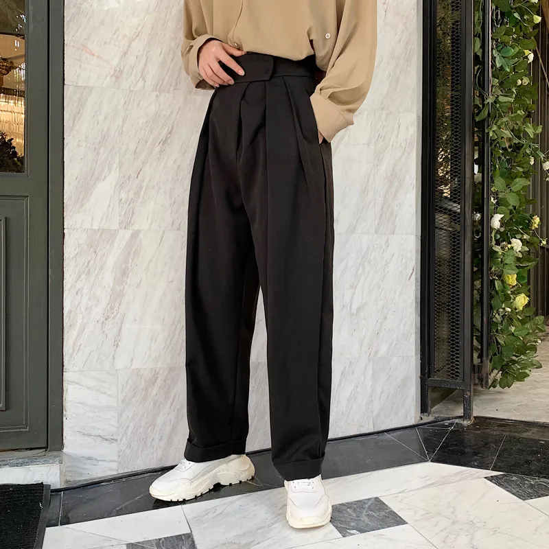 Mens High Waist Western Style Korean Trousers Suit 2019 Formal Business  Design, Slim Fit Cotton Pants For Casual And Slimming Wear From  Fenghuangmu, $36.85