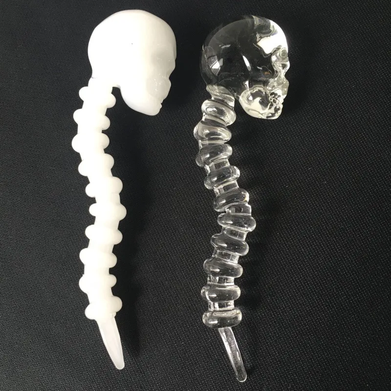 Smoking Colorful Skull Glass Dabber Wax Dab Tools Carb Cap with Blue Clear Dabs Tool for quartz banger e nail Oil Dad Rigs