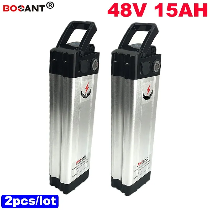 2 pièces rechargeable 48v 15Ah vélo électrique batterie Lithium-ion pour Samsung 18650 d'origine pour moteur Bafang BBSHD 1000W + chargeur 2A