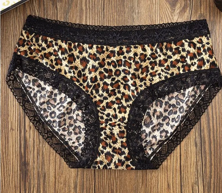 Sexy Leopard Print Lace Thong Knickers Briefs Fashion Women