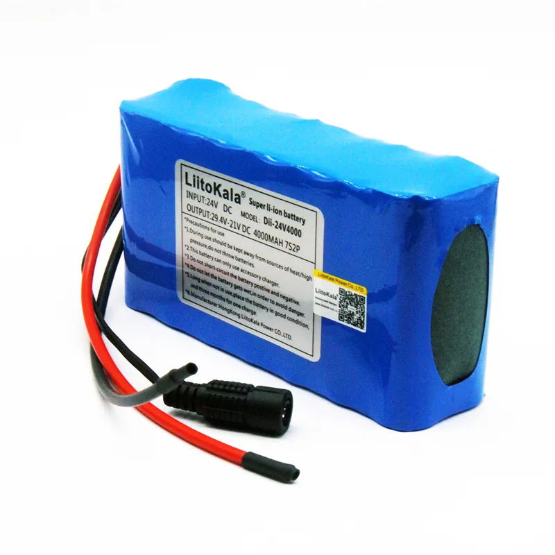 Liitokala 18650 7S2P 24V 4AH batterij pakket 29.4V 4000mAh oplaadbare batterij Mini draagbare oplader LED / Licht / Camera