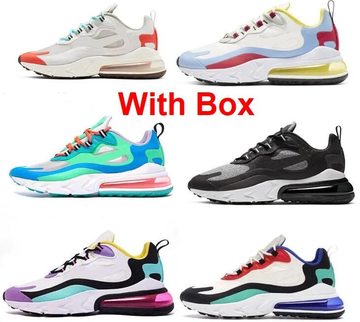 2019 React With Box BLUE VOID RIGHT VIOLET ELECTRO GREEN LAGOON HYPER PINK HYPER Women Men With Box Running Shoes 운동화 스포츠 신발