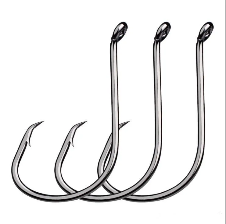 high quality 100pcs set sport circle fishing hook bait highcarbon steel jig baitholder #6 0 fishing hooks