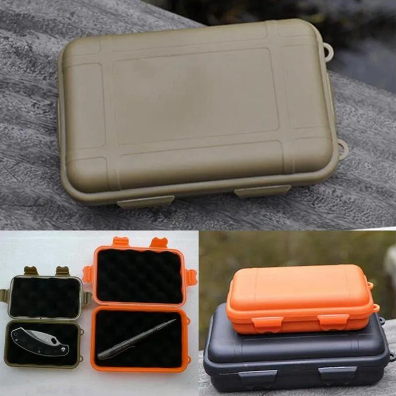 Rozmiar L / S Zewnętrzny wodoodporny pojemnik survivalowy Plastikowy hermetyczny futerał do przechowywania Camping Outdoor Traveling Box