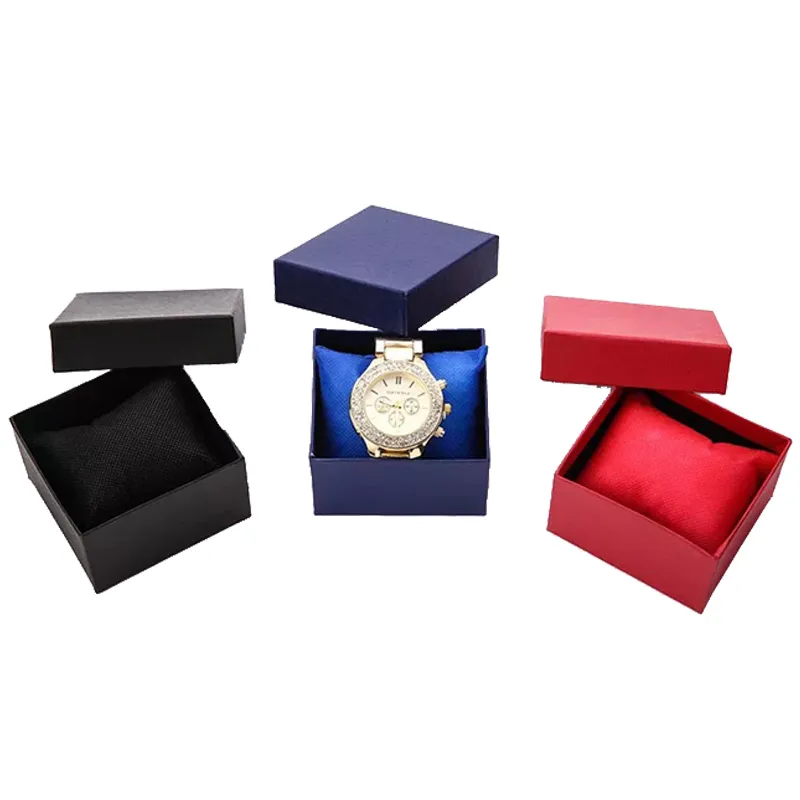 Groothandel OEM aangepaste goedkope heren en vrouwen paar luxe vierkante papieren kartonnen horloge verpakking box voor geschenk