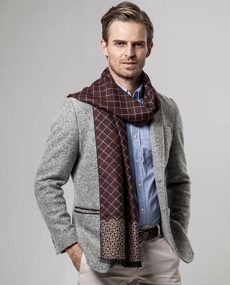 2017 Nueva Marca de Los Plaid Cashmere Hombres Bufandas Envío Gratis YH101