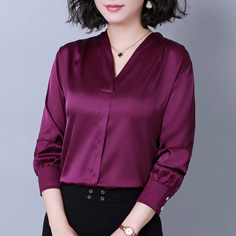 패션 블라우스 여자 탑과 블라우스 가을 Blusas Mujer 드 모다 블라우스 여자 셔츠 여자 우아한 숙녀 셔츠 플러스 크기 Xxxl J190615