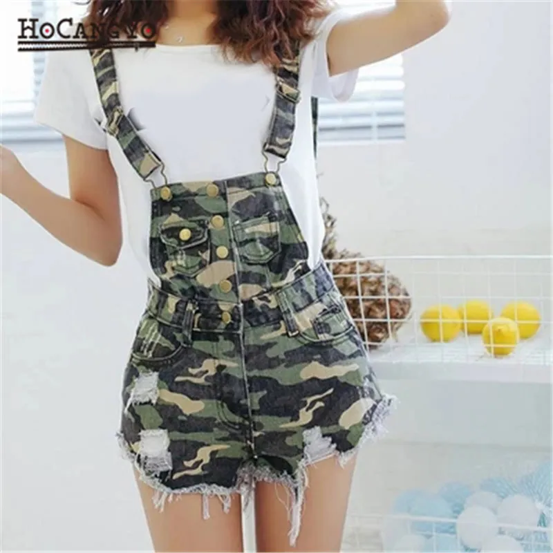 HCYO Jumpsuit Mulheres Playsuits Denim Macacões para mulheres macacões Slim Slim Casual Macacões Curtas Mulheres Shorts Macacões Tracksuit Y190502