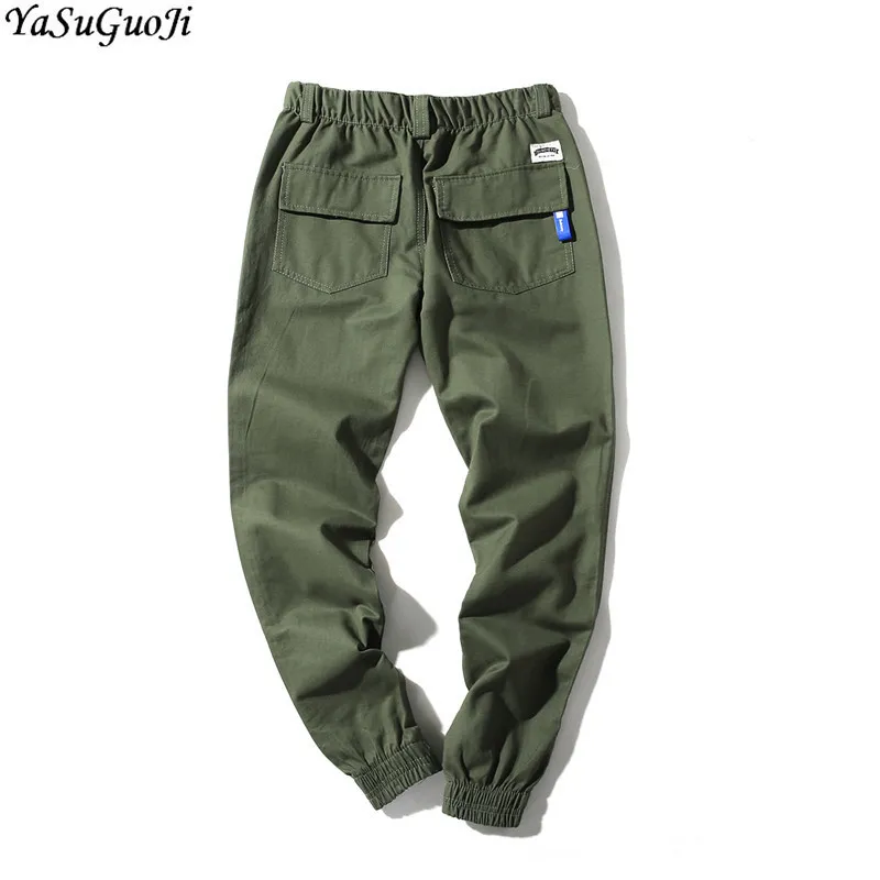 Yasuguoji Moda Slim Fit Harem Pantalones Hombres Lápiz Pantalones Cargo Pantalones de chándal hasta el tobillo Hombres Tallas grandes Jogger Hombre Xxk23 Y190509