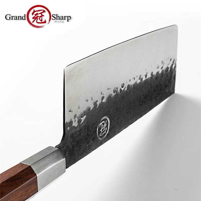 Grandsharp Made Chinese Cleaver de 75 polegadas de altura 4CR13 Ferramentas de fatia de cozinha de aço Chef Professional Kitchen Kitchen Gift9361997