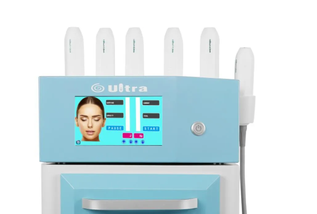6 خراطيش سحر الجمال VMAX HIFU الوجه لمكافحة التجاعيد آلة كوريا HIFU 3D مع 4.5MM 3.0M لآلة الجمال شد الوجه